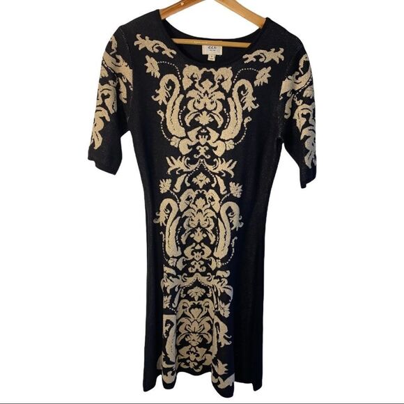 Eci New York || Black & Gold Dress || Small - Picture 5 of 5